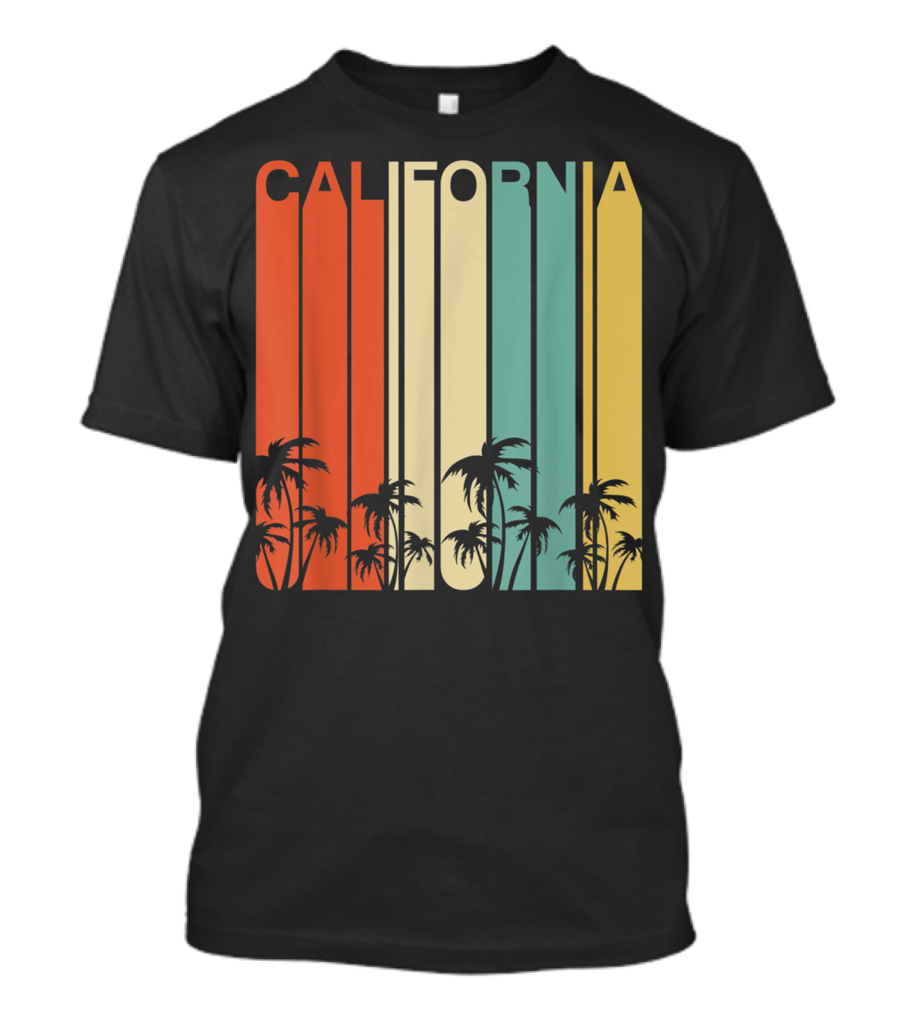 California Retro Surf Vintage 80s Beach Palms T-Shirt