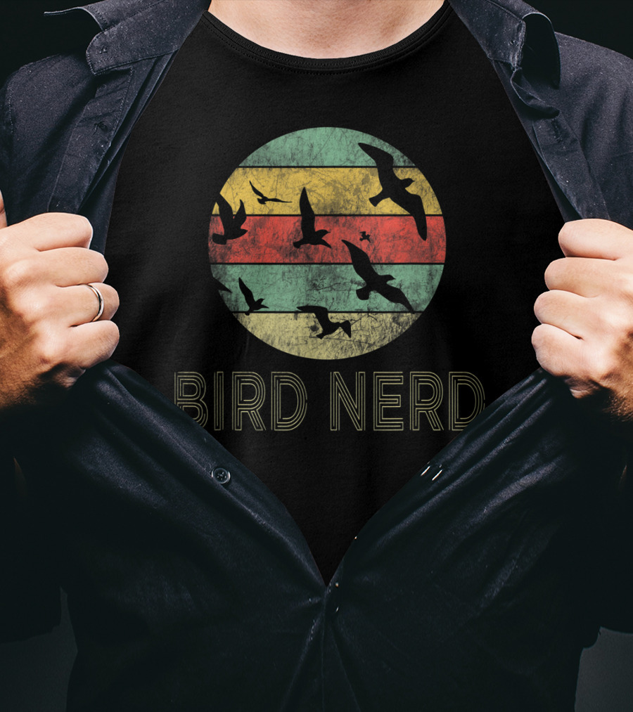 Retro Vintage Bird Nerd Birding Funny Bird Wat T-Shirt