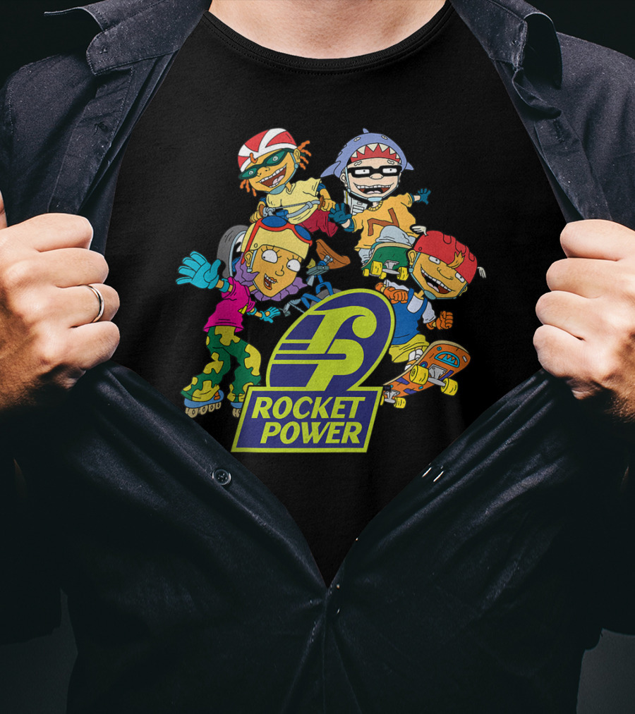 Rocket Power Characters Logo 90s Cartoon T-Shirt