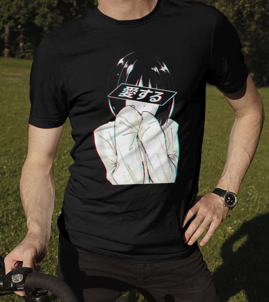 Sad Anime Girl Ai Suru Trashy Waifu Clothing Anime T-Shirt