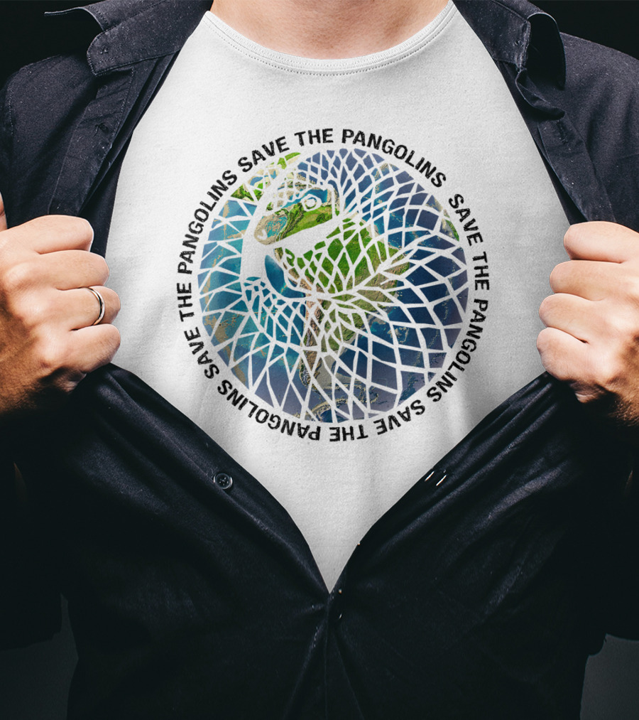 Save The Pangolins Endangered Pangolin Circular Mosaic T-Shirt