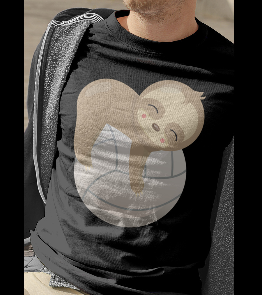 Sloth Volleyball Animal Love Cute Sleeping Baby T-Shirt