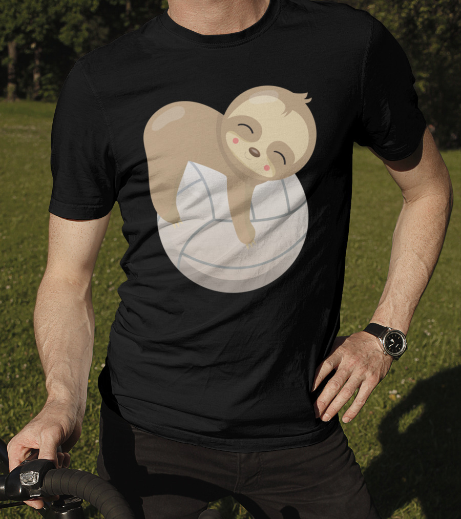 Sloth Volleyball Animal Love Cute Sleeping Baby T-Shirt