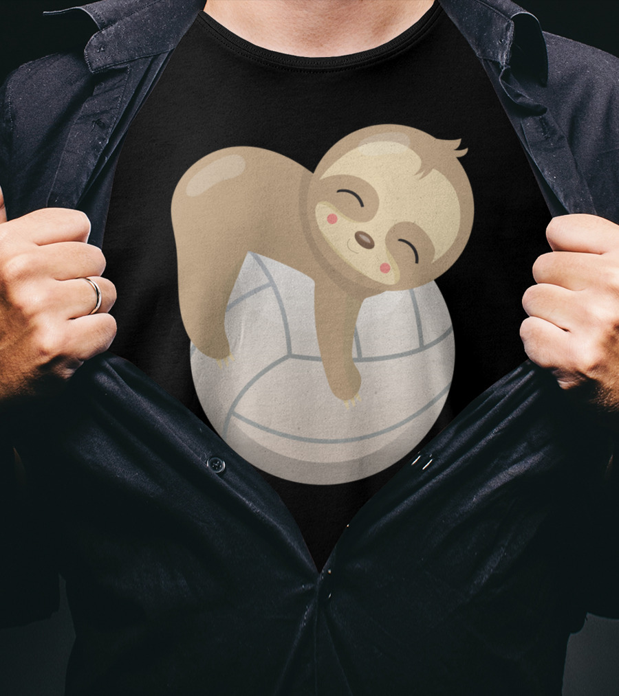 Sloth Volleyball Animal Love Cute Sleeping Baby T-Shirt