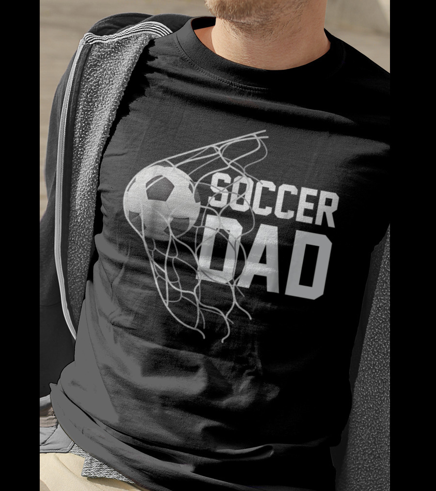 Soccer DAD Football Futbol Goal Net Parents T-Shirt