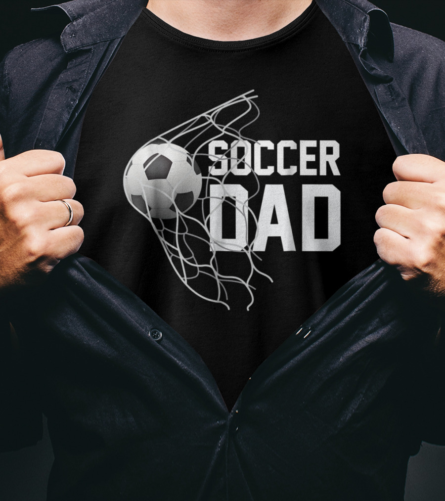 Soccer DAD Football Futbol Goal Net Parents T-Shirt