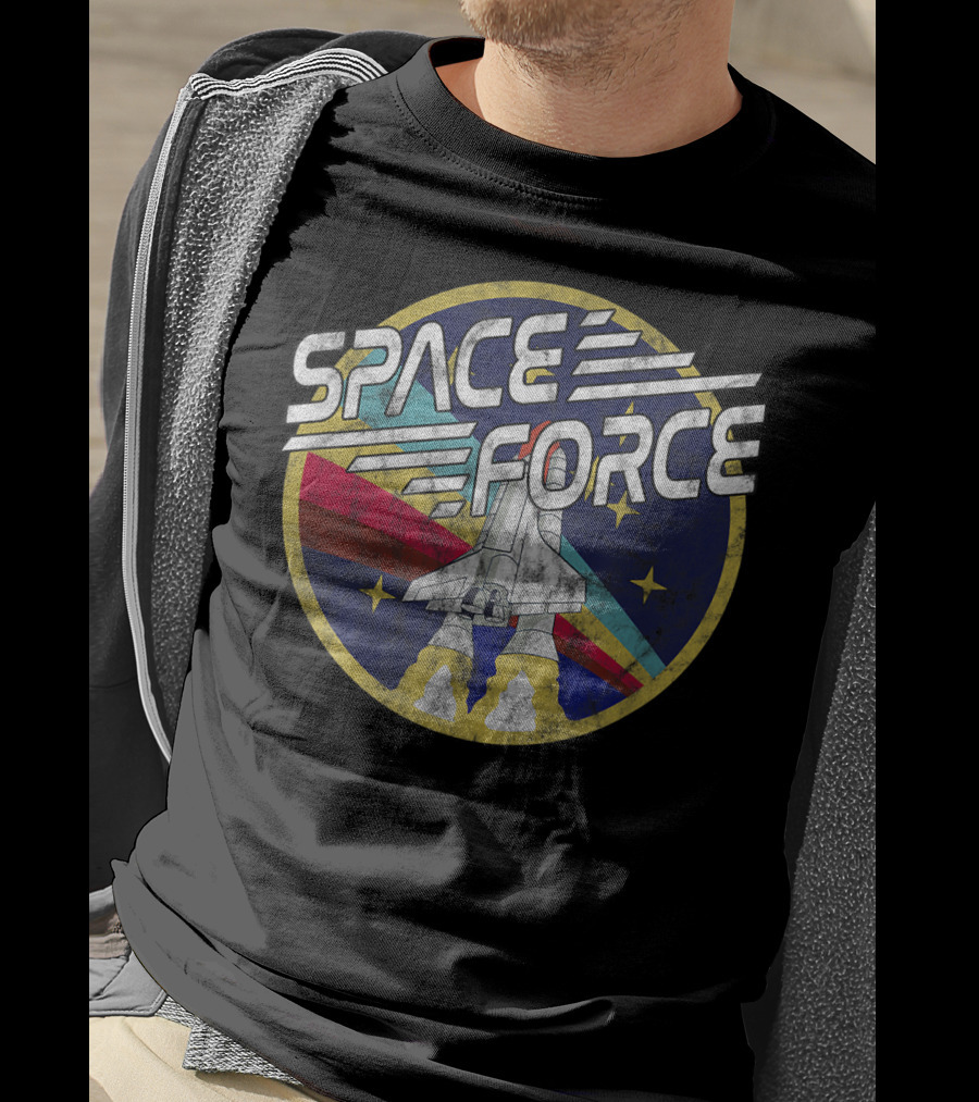 Space Force Retro Shuttle Badge T-Shirt