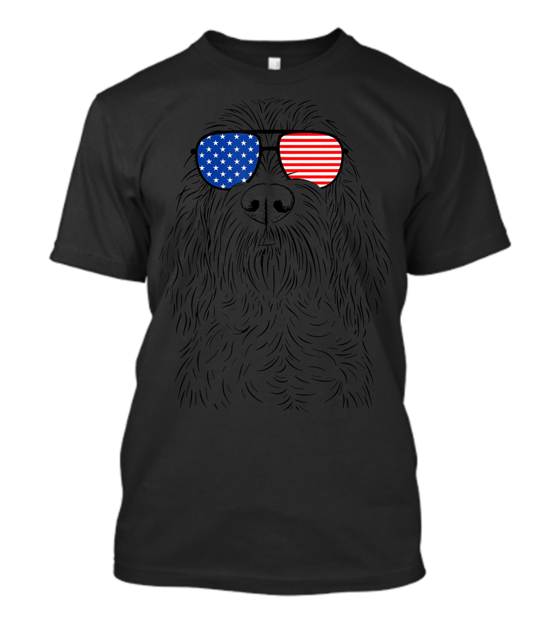 Stefano The Spinone Italiano Stars And Stripes American Sunglasses T-Shirt