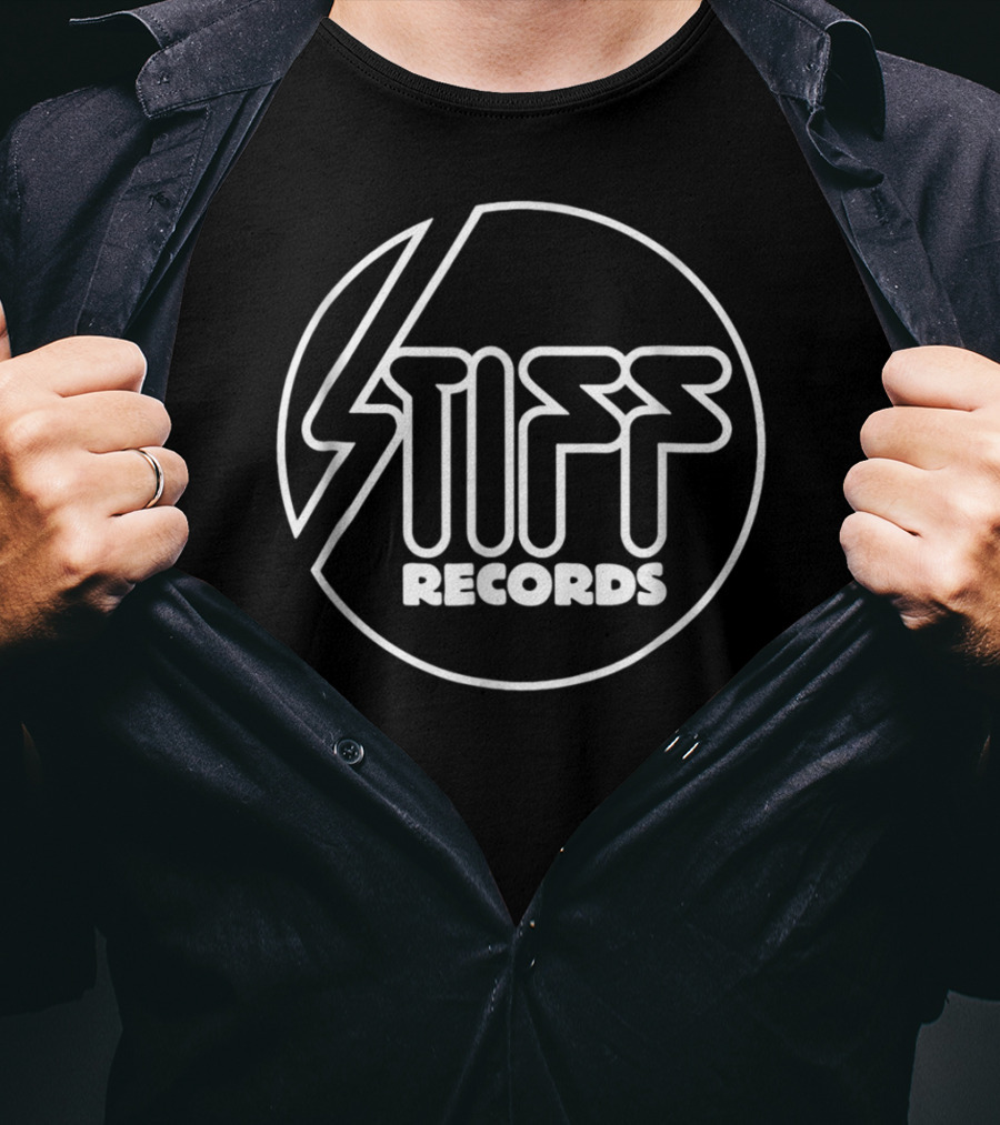 Stiff Records Logo Black Circular T-Shirt