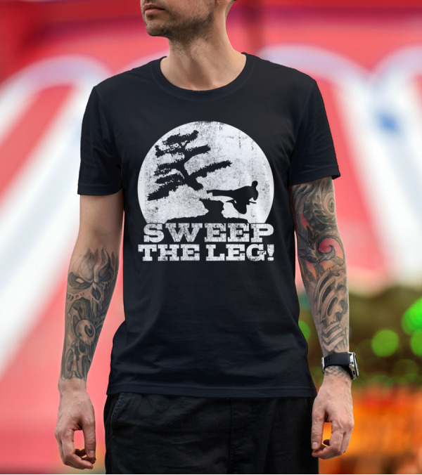 Premium T-Shirt: Sweep The Leg Karate Silhouette Bonsai Moon T-Shirt Sweep The Leg Karate Silhouette Bonsai Moon T-Shirt