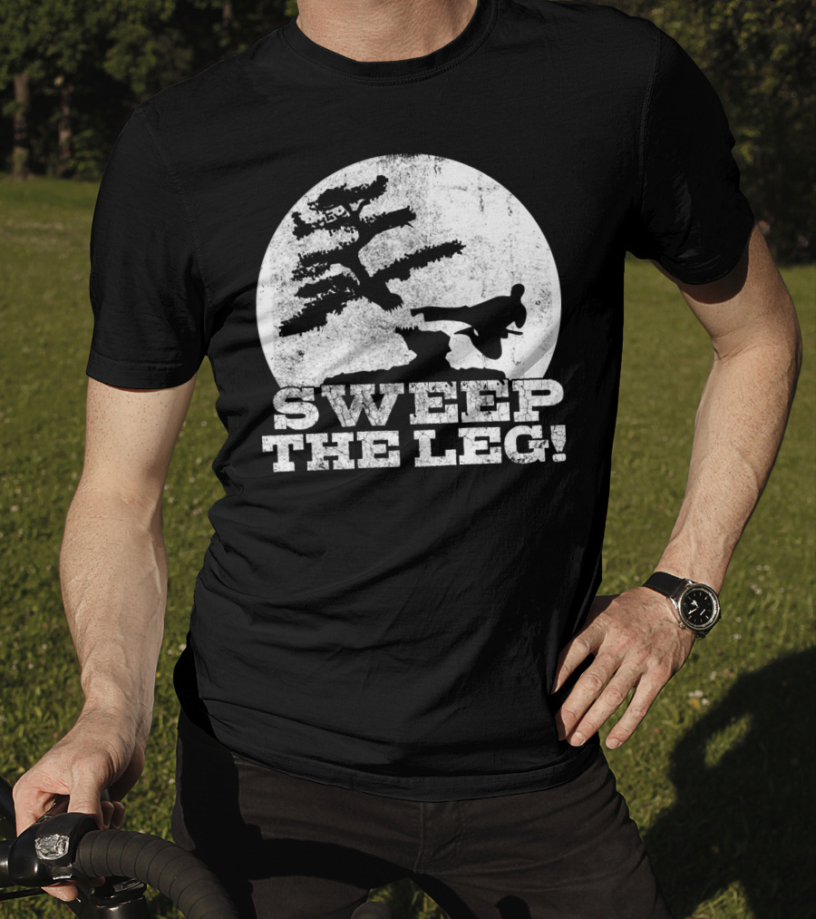 Sweep The Leg Karate Silhouette Bonsai Moon T-Shirt
