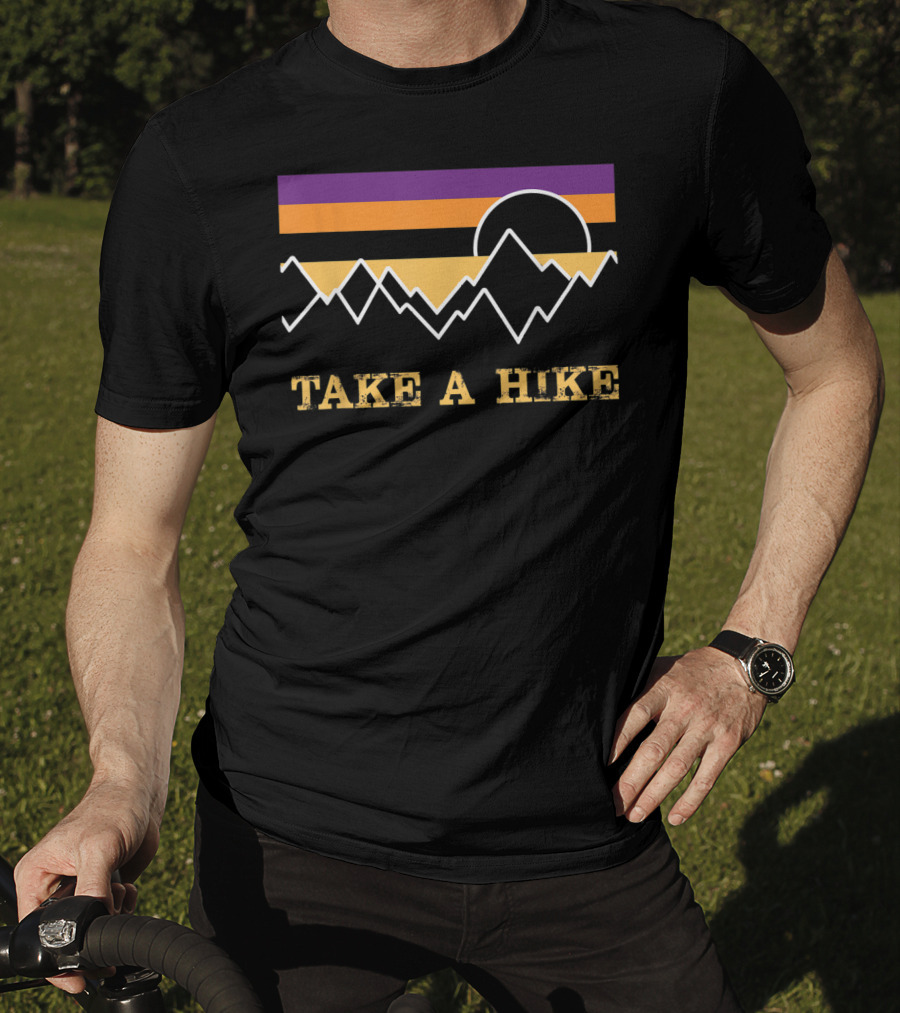 Take A Hike Sunset Sky Mountain Silhouette Nature Outdoor T-Shirt
