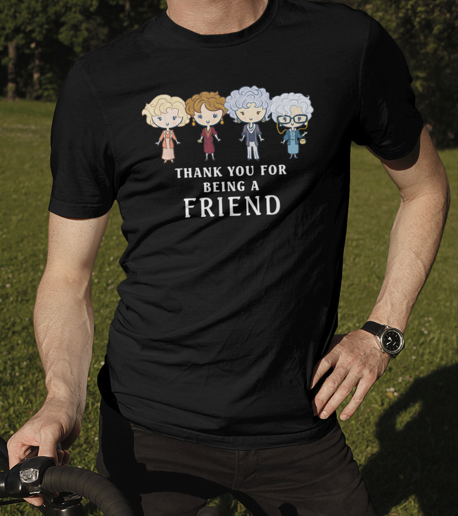 Thank You For Being A Friend Golden Girls Cartoon T-Shirt