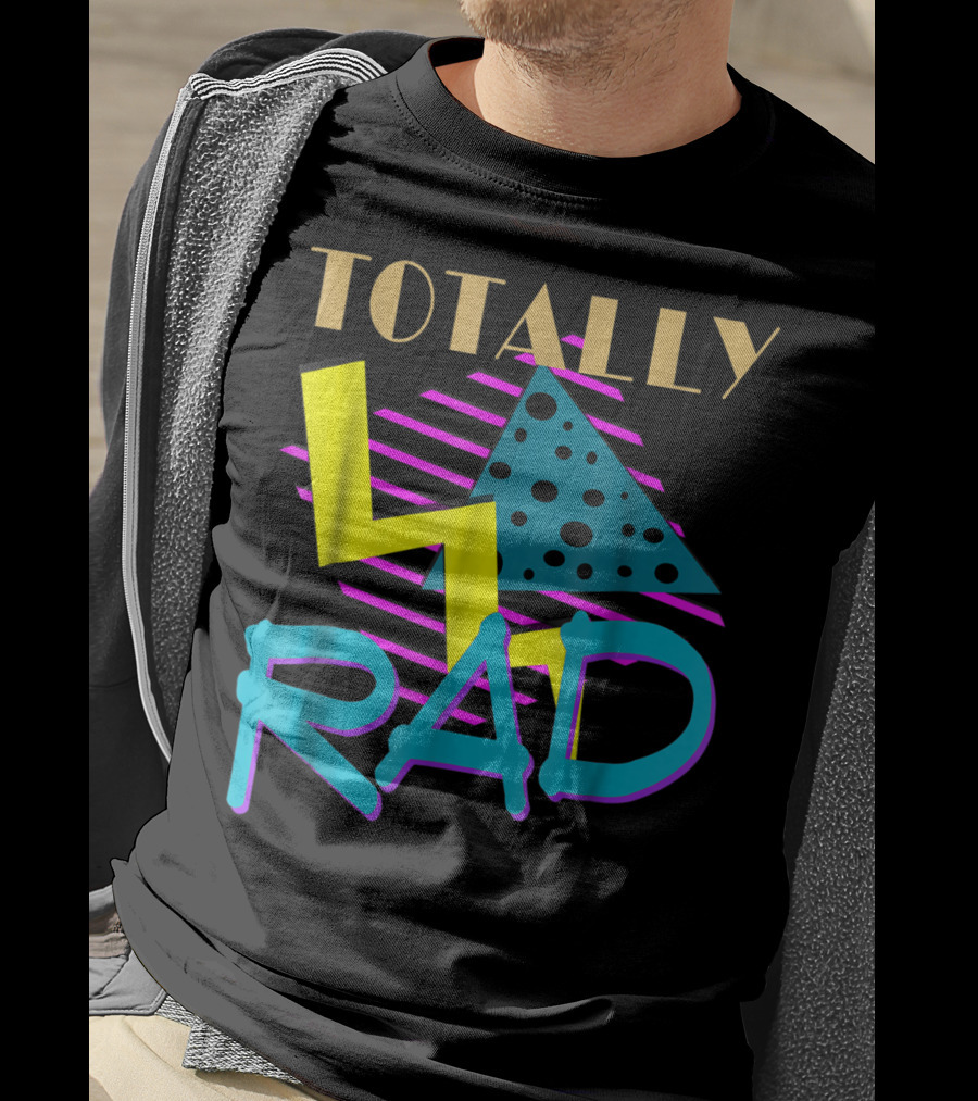 Totally Rad 1980s Vintage Eighties Style With Geometric T-Shirt