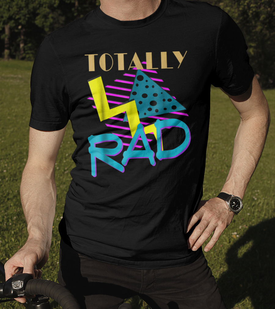 Totally Rad 1980s Vintage Eighties Style With Geometric T-Shirt