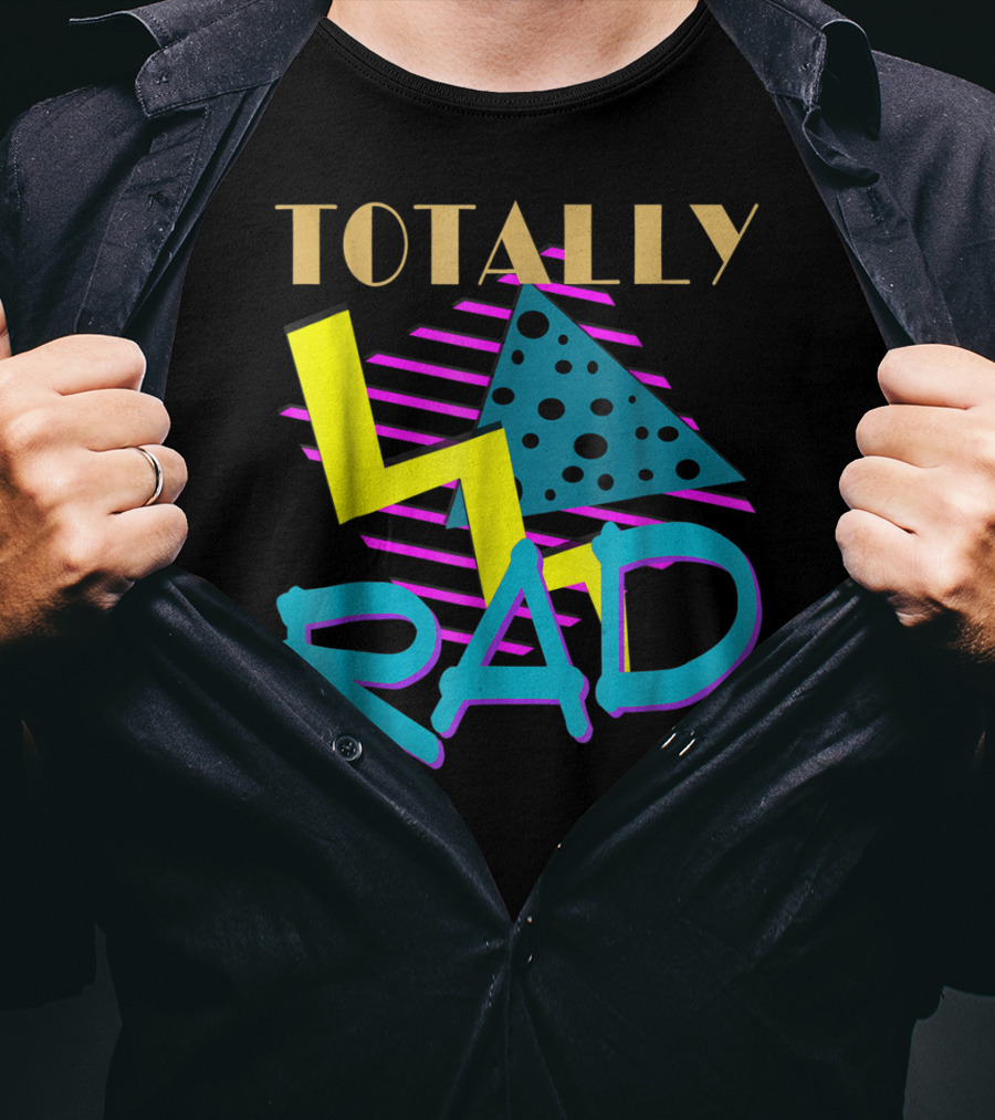 Totally Rad 1980s Vintage Eighties Style With Geometric T-Shirt