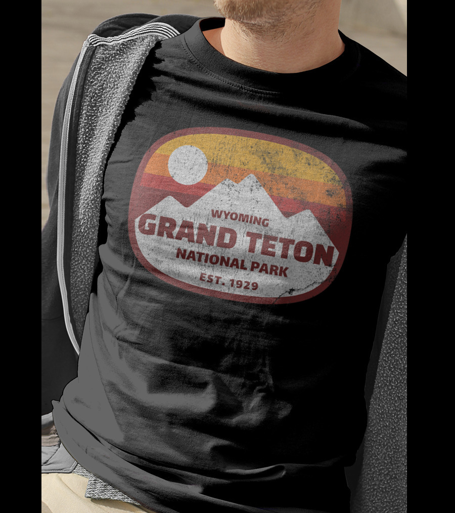 Wyoming Grand Teton National Park Est. 1929 Retro T-Shirt