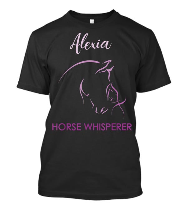 Alexia Horse Whisperer Elegant Purple Outline T-Shirt