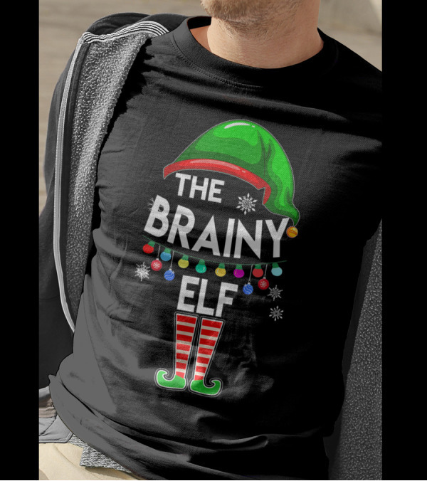 The Brainy Elf Family Christmas Holiday T-Shirt