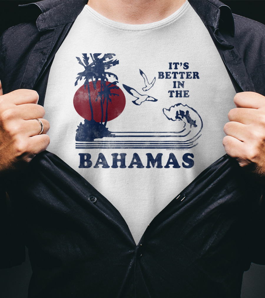 It's Better In The Bahamas Vintage 80S 70S Palm Trees Sunset T-Shirt