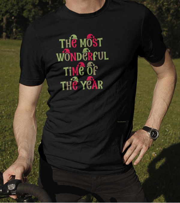 The Most Wonderful Time Of The Year With Christmas Elf Hats T-Shirt