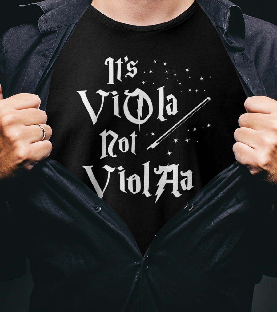 It's Viola Not Violin Magic Wand Stars T-Shirt
