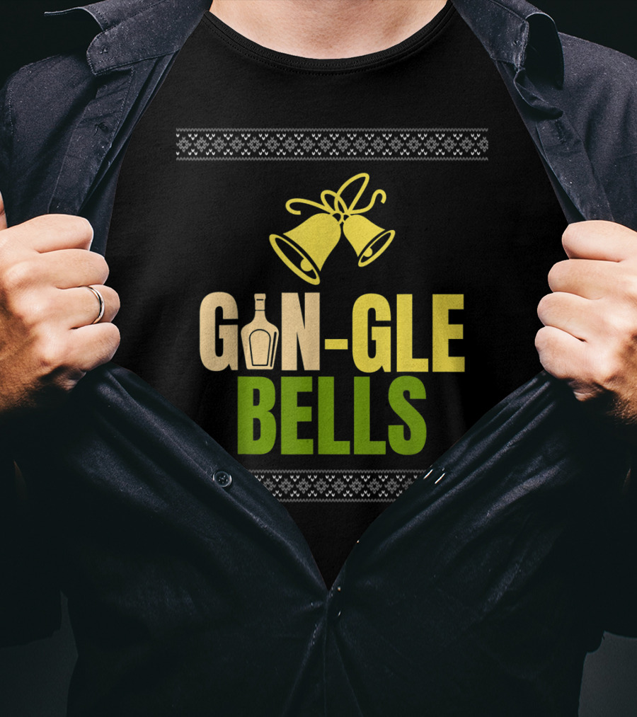 Gin-Gle Bells Christmas Holiday Drinking T-Shirt
