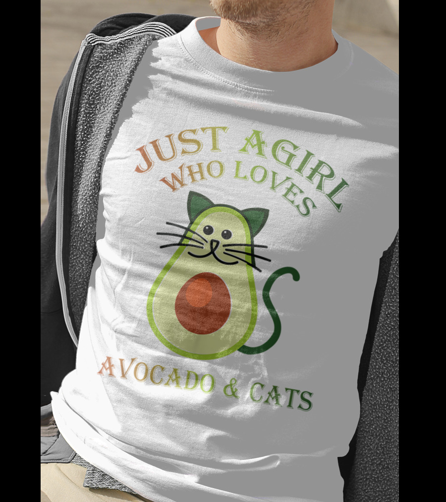 Just A Girl Who Loves Avocado And Cats T-Shirt