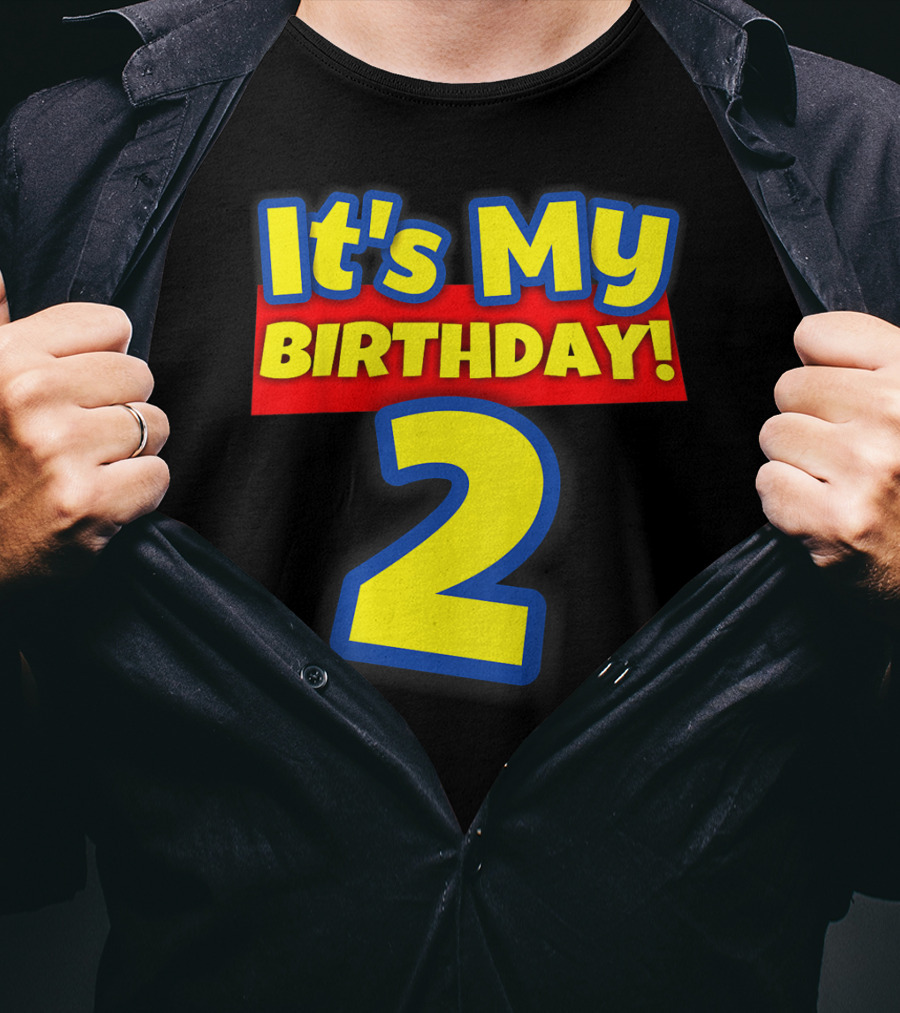 Kids 2 Year Old Birthday Boys And Girls It's My Birthday 2 T-Shirt