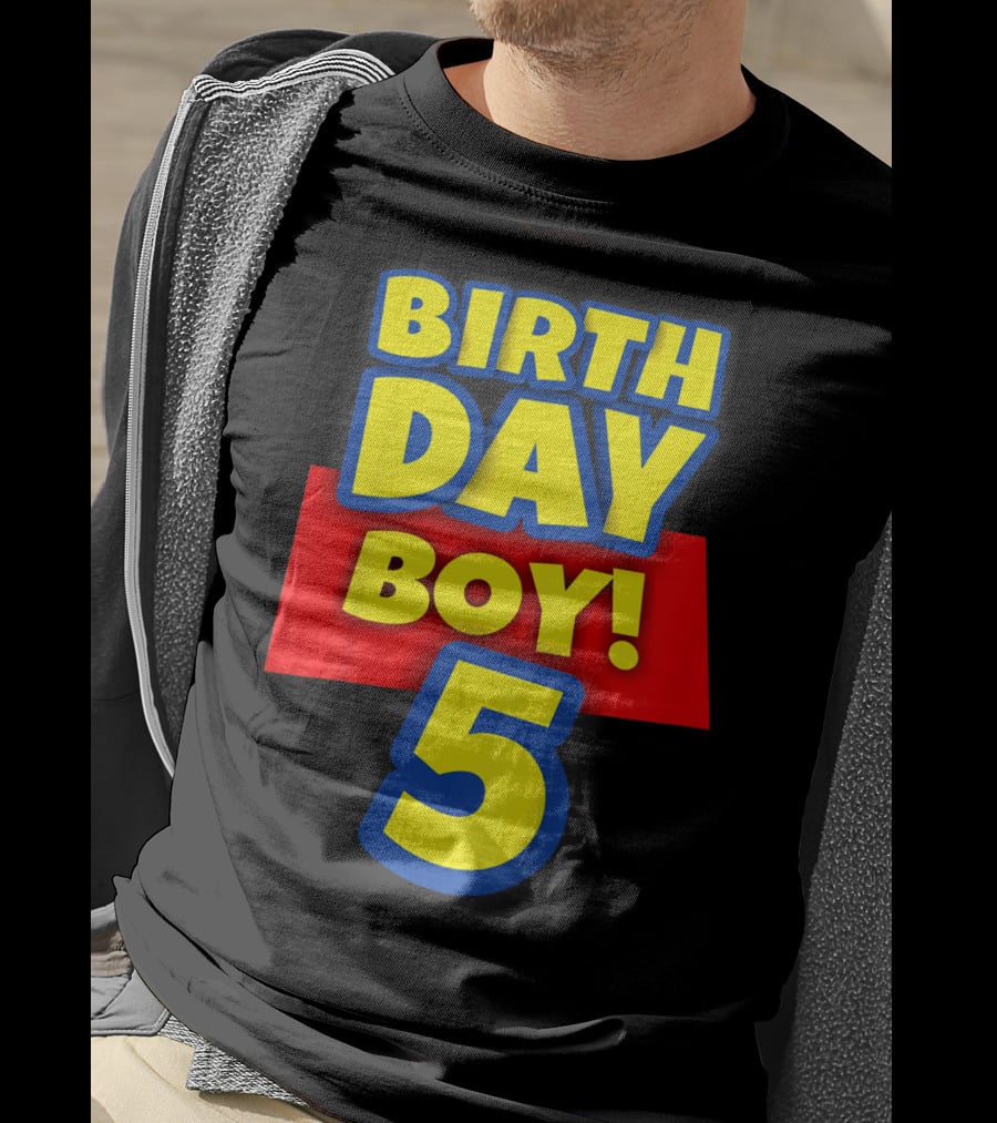 Birthday Boy 5 Year Old Toy Story Kids T-Shirt