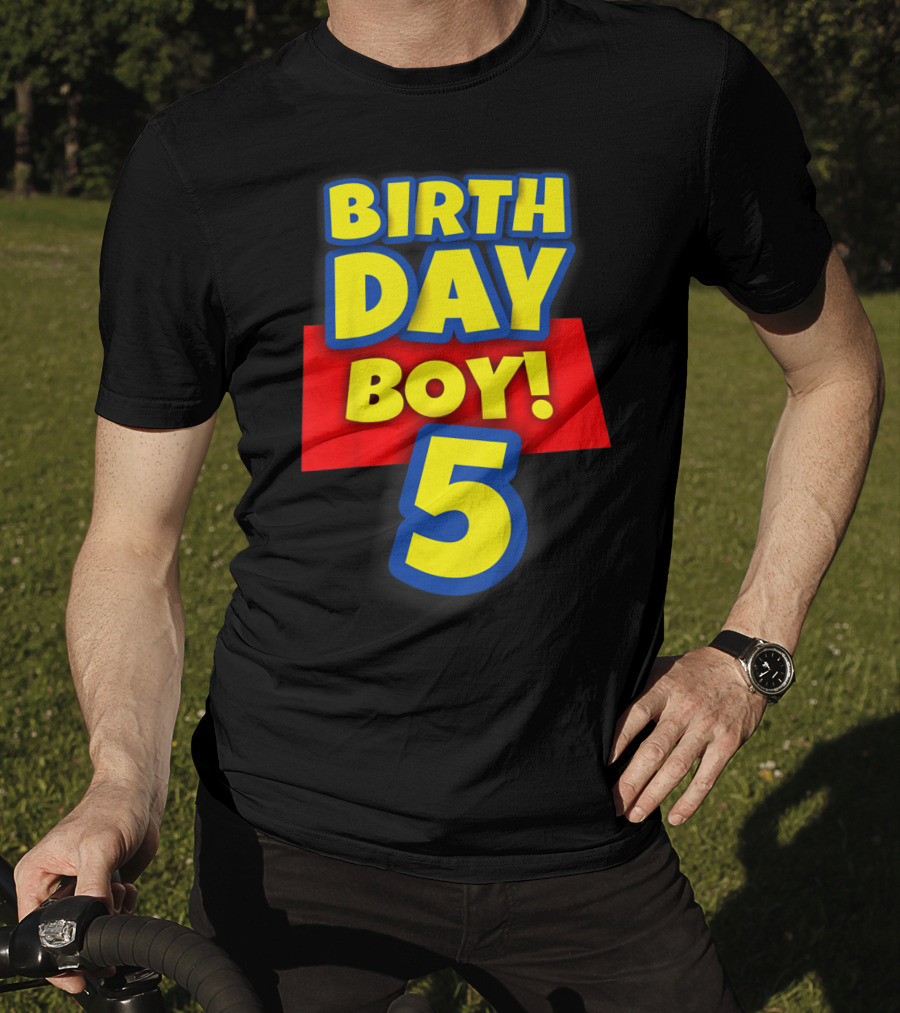 Birthday Boy 5 Year Old Toy Story Kids T-Shirt