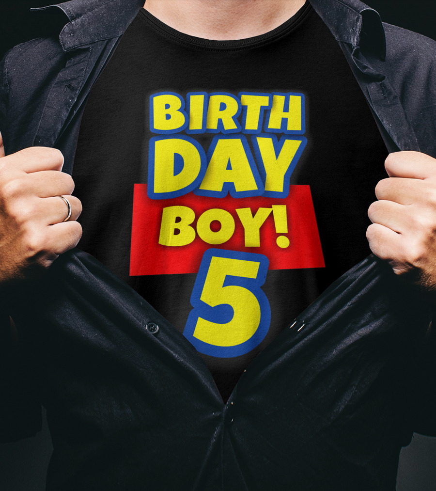 Birthday Boy 5 Year Old Toy Story Kids T-Shirt