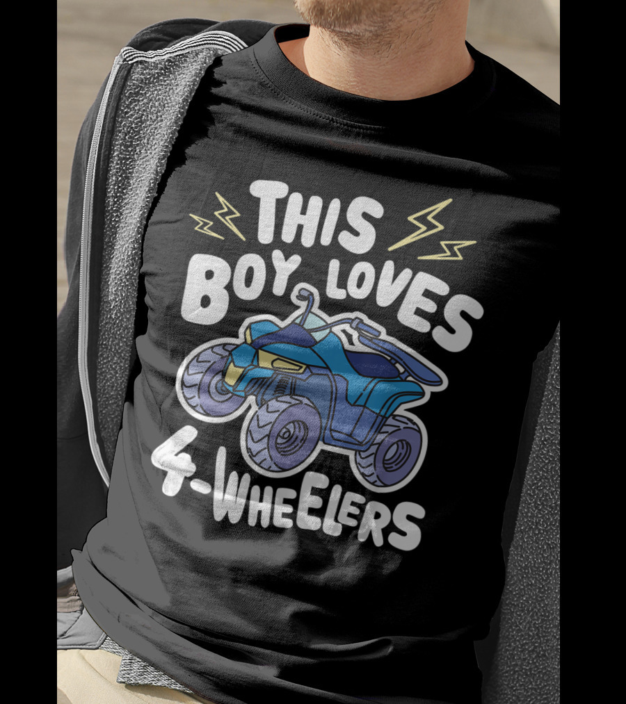 This Boy Loves 4-Wheelers ATV Quad Biking T-Shirt