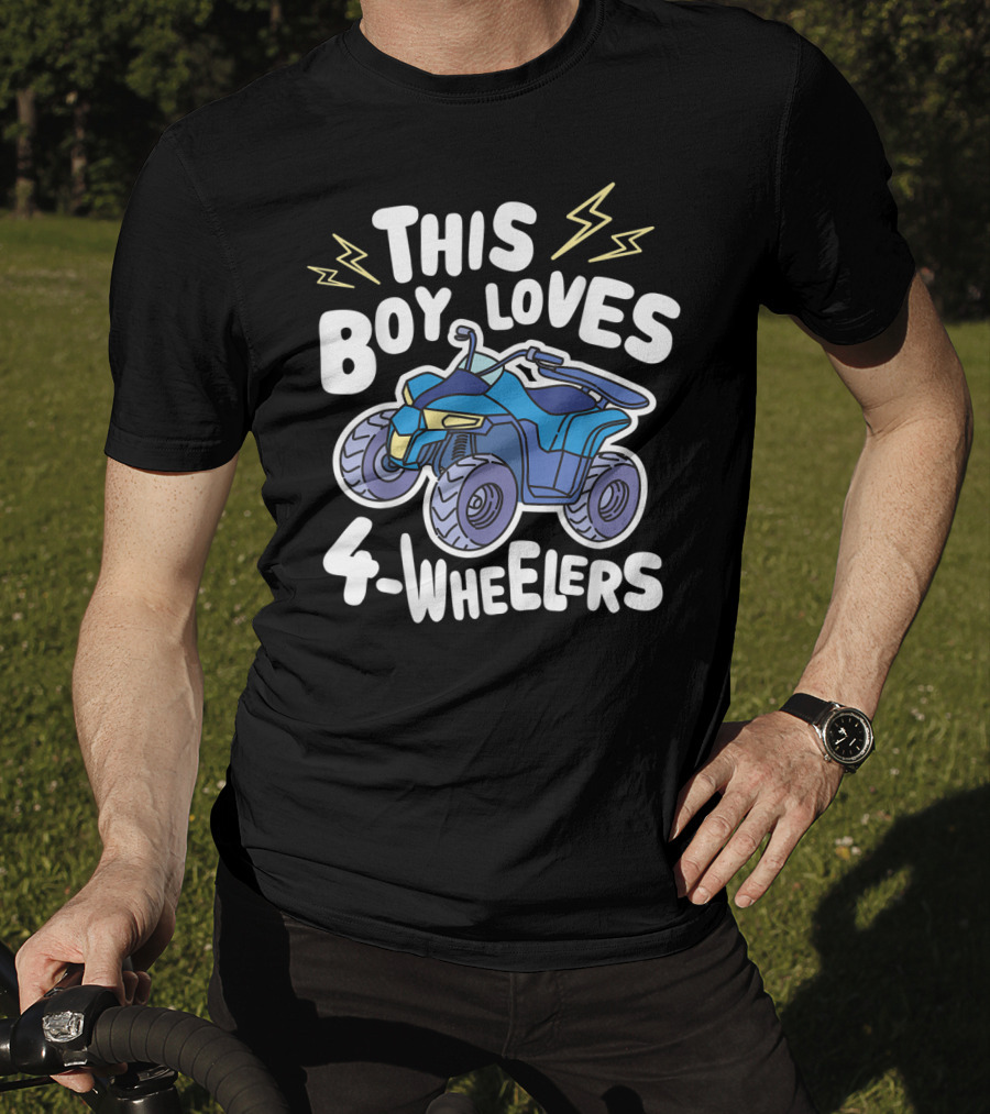 This Boy Loves 4-Wheelers ATV Quad Biking T-Shirt
