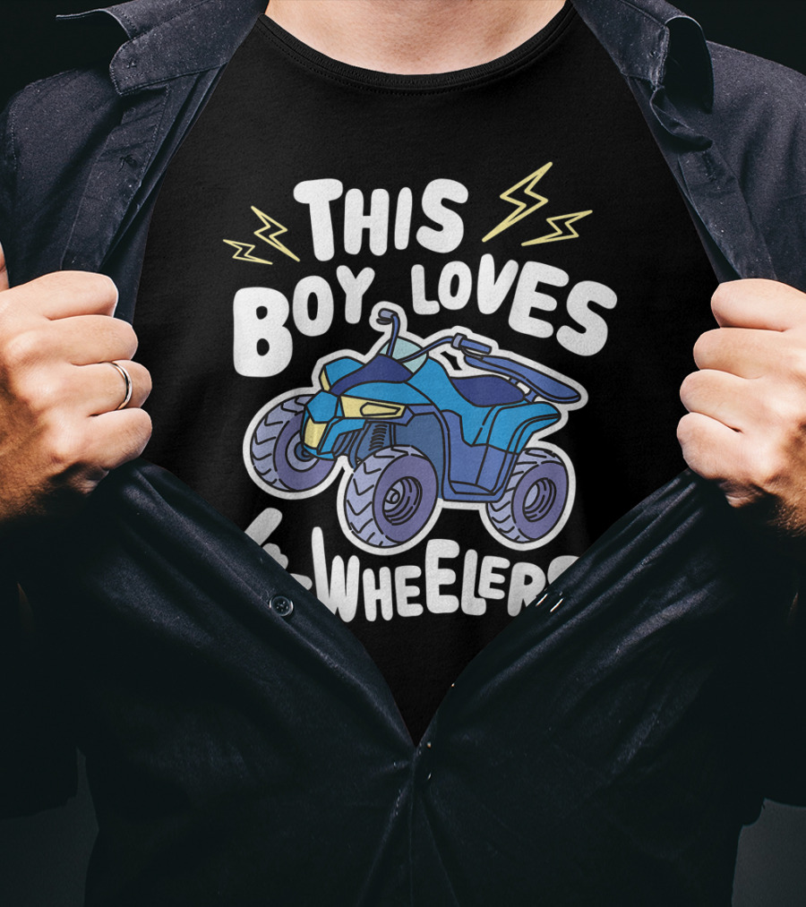 This Boy Loves 4-Wheelers ATV Quad Biking T-Shirt