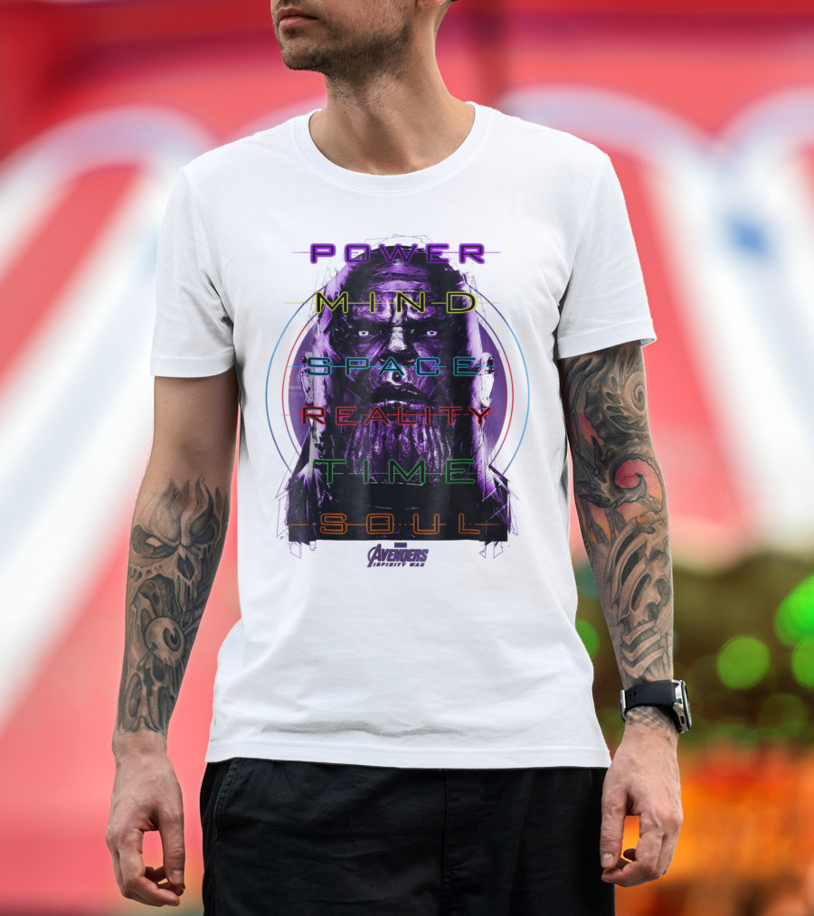 Marvel Avengers Infinity War Thanos Power Mind Space Reality Time Soul T-Shirt