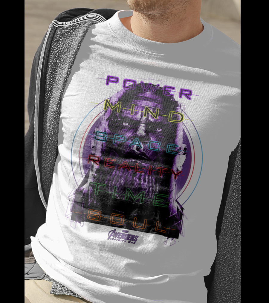 Marvel Avengers Infinity War Thanos Power Mind Space Reality Time Soul T-Shirt