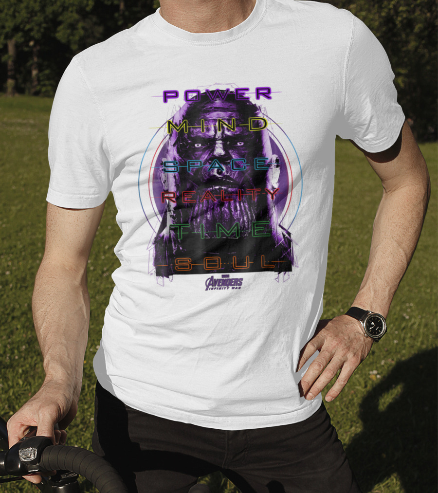 Marvel Avengers Infinity War Thanos Power Mind Space Reality Time Soul T-Shirt