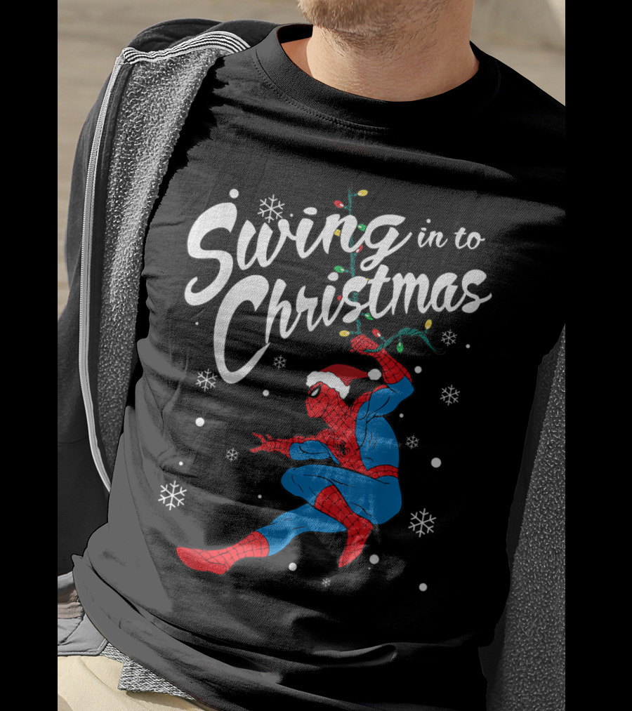 Swing In To Christmas With Marvel Spider-Man T-Shirt