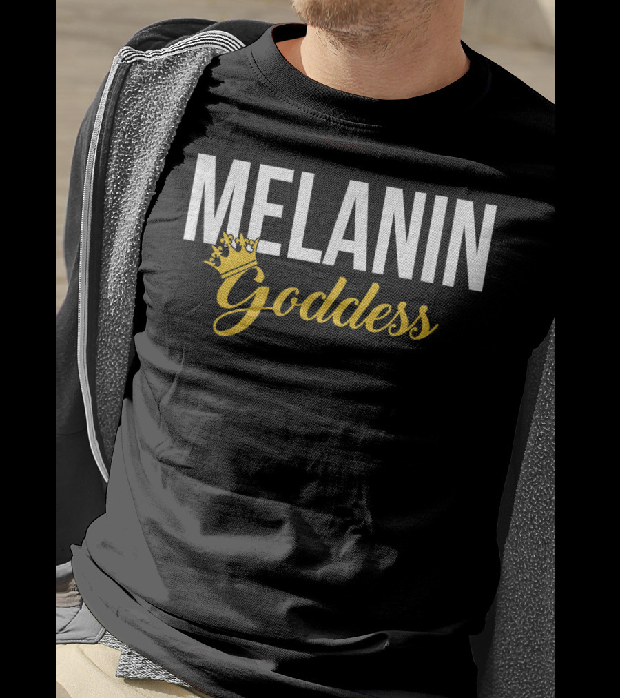 Melanin Goddess Crowned In Gold T-Shirt