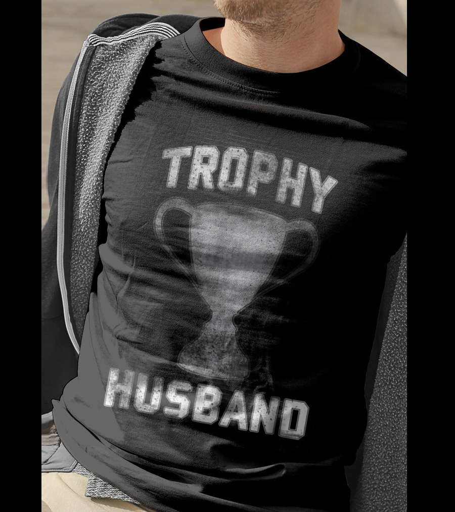 Mens Cool Vintage Style Trophy Husband T-Shirt