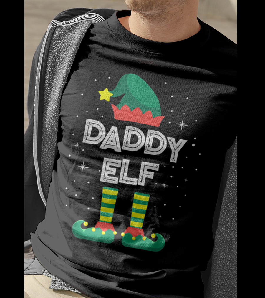 Daddy Elf Funny Family Holiday Christmas T-Shirt