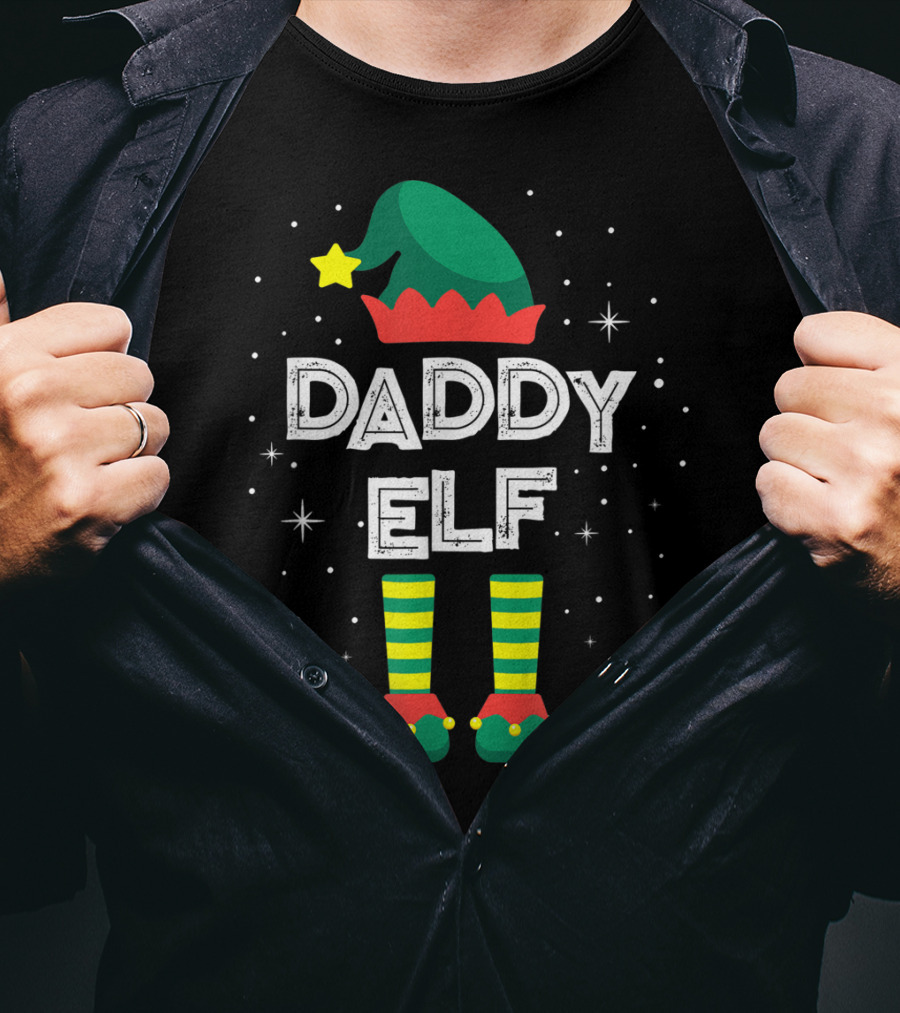 Daddy Elf Funny Family Holiday Christmas T-Shirt