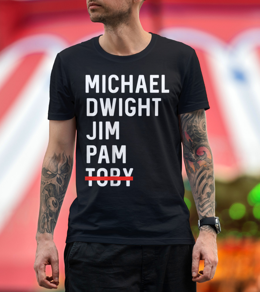 Michael Dwight Jim Pam Toby Crossed Out T-Shirt