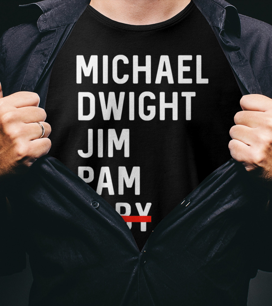 Michael Dwight Jim Pam Toby Crossed Out T-Shirt