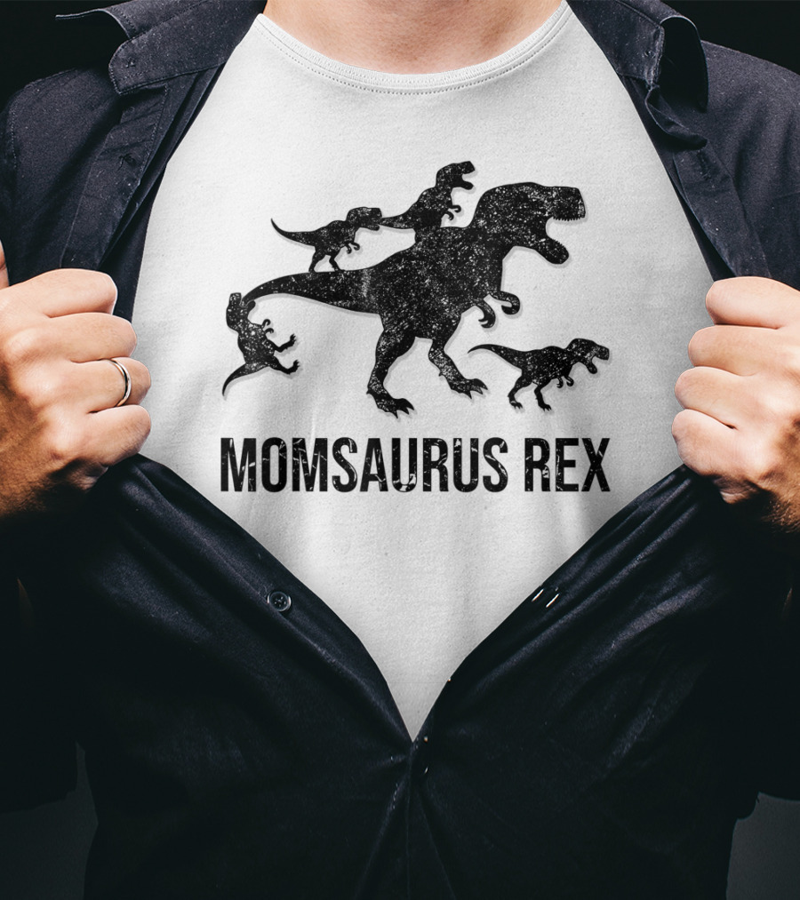 Momsaurus Rex Dinosaur Family Fun For Kids And Mommy T-Shirt