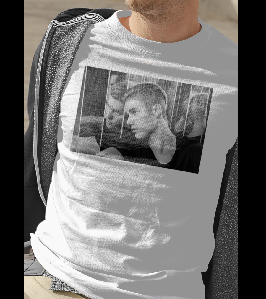 Justin Bieber Reflection Mirror Photography T-Shirt