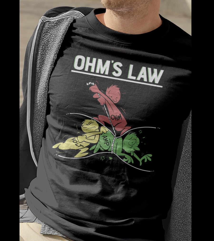OHM'S LAW VOLT AMP Funny Electrical Electronics Engineer T-Shirt
