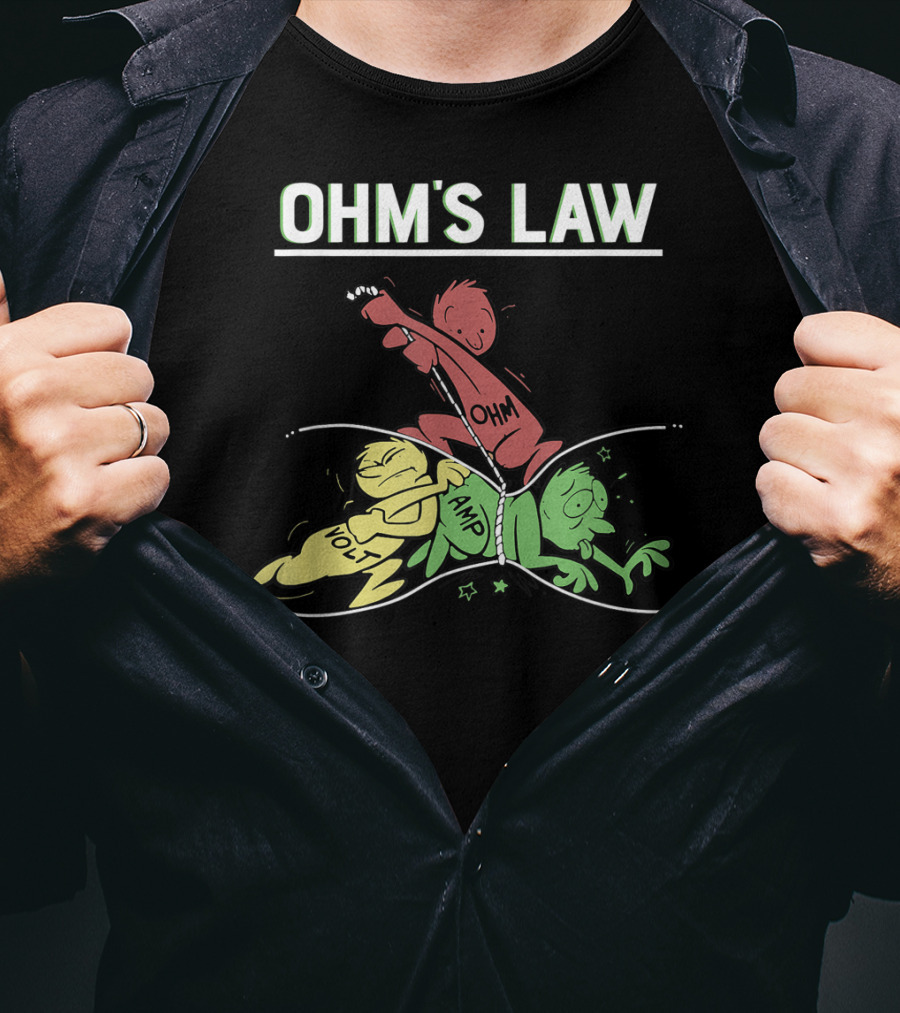 OHM'S LAW VOLT AMP Funny Electrical Electronics Engineer T-Shirt
