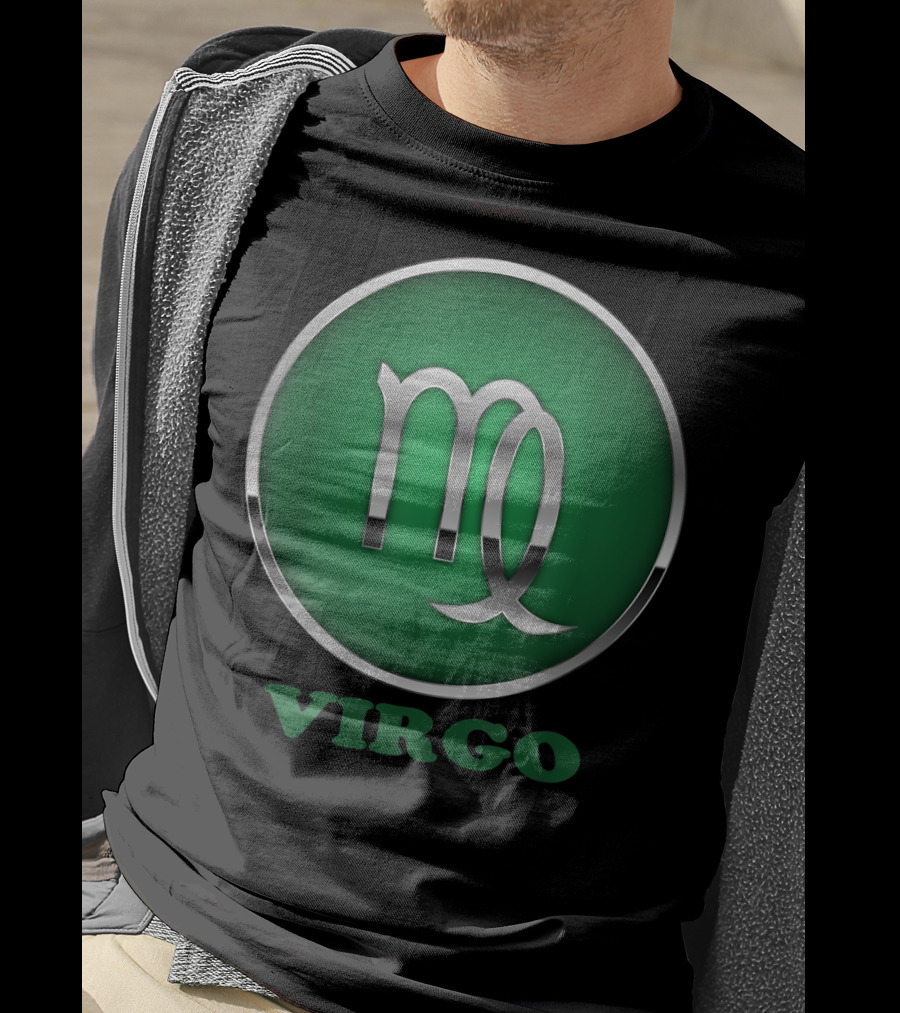 Virgo Personalidad El Signo Del Zodíaco Símbolo Icońico Verde T-Shirt